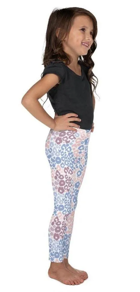 Pastel Leopard Print Kid's Leggings